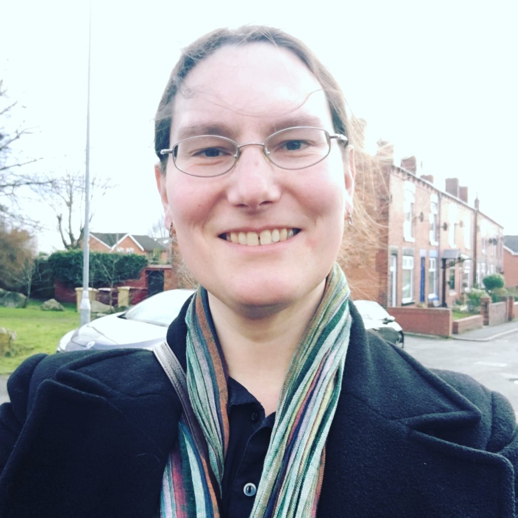 Councillor Zoë Kirk-Robinson at Howarth Street, Westhoughton.